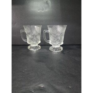 Tiara Ponderosa Pine Footed‎ Mugs Set, Cabin Feel Mugs, Cozy Drinkware, Set of 2